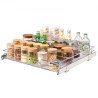 20"W x 21"D Pull Out Cabinet Organizer, Heavy Duty Slide Out Pantry Shelves, Chrome-Plated Steel Roll Out Drawers, Sliding