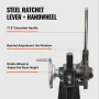 Arbor Press, 3 Ton Ratchet Type Arbor Press, Ratchet Leverage Arbor Press with Handwheel, 12.2" Maximum Height, Cast Iron Manual
