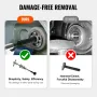 Blind Hole Collet Bearing Race and Seal Puller Extractor Kit, Slide Hammer Pilot Insert Inner Internal Bearing Removal Tool Set,