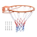 Basketballkant, vægdør monteret basketballbøjle, kraftig Q235 basketball flex flexmåludskiftning med net, standard 18 "