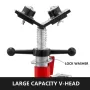 Pipe Jack Stand With 2-Ball Transfer V-Head and Folding Legs 1134 kg Adjustable Height 71.1 cm to 130.8 cm 1107A-type