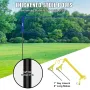 Outdoor Portable Volleyball Net System, Adjustable Height Steel Poles, Professional Volleyball Set with PVC Volleyball, Pump, Ca