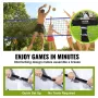 Udendørs bærbart volleyballnetsystem, justerbare