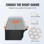 Gutter Guard, 152mm Width, Aluminum Leaf Filter DIY Gutter Cover, 26 PCS 264cm Total Length, 4mm Hole Diameter & 0.5mm Thick Rap