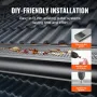 Gutter Guard, 152mm Width, Aluminum Leaf Filter DIY Gutter Cover, 26 PCS 264cm Total Length, 4mm Hole Diameter & 0.5mm Thick Rap