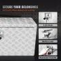 Underbody Truck Box, 914 x 355 x 405 mm Pickup Storage Box, Heavy Duty Aluminum Diamond Plate Tool Box with Lock and Keys, Water