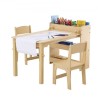 Kids Art Table og 2 stole Toddler Craft and Play Table med et skab