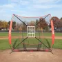 7x7 ft Baseball Softball Practice Net, Portable Baseball Training Net for Hitting Catching Pitching, Backstop Baseball Equipment