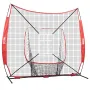 7x7 ft Baseball Softball Practice Net, Portable Baseball Training Net for Hitting Catching Pitching, Backstop Baseball Equipment