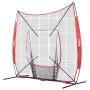 7x7 ft Baseball Softball Practice Net, Portable Baseball Training Net for Hitting Catching Pitching, Backstop Baseball Equipment