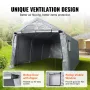 Portable Storage Shelter Garage Storage Shed 304.8 x 457.2 x 243.8 cm & Zipper Door