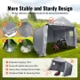 Portable Storage Shelter Garage Storage Shed 304.8 x 457.2 x 243.8 cm & Zipper Door