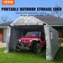 Portable Storage Shelter Garage Storage Shed 304.8 x 457.2 x 243.8 cm & Zipper Door