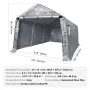 Portable Storage Shelter Garage Storage Shed 304.8 x 457.2 x 243.8 cm & Zipper Door