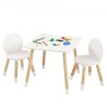 Kids Table and 2 Chairs Set, Toddler Table and Chair Set, Children Multi-Activity Table for Art, Craft, Reading, Learning