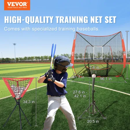 7x7 ft baseball softball praksis net, bærbart baseball