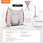 7x7 ft baseball softball praksis net, bærbart baseball