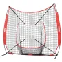 7x7 ft Baseball Softball Practice Net, Portable Baseball Training Net for Hitting Catching Pitching, Backstop Equipment with Bow
