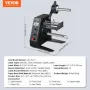 Automatisk etiketdispenser, bredde 0,6 "-4,9"/15-125 mm, længde
