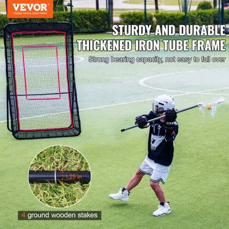 Lacrosse rebounder til baghaven, 4x7 ft volleyball hopp tilbage