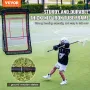 Lacrosse Rebounder for Backyard, 1219.2 x 2133.6 mm Volleyball Bounce Back Net, Pitchback Throwback Baseball Softball Return Tra