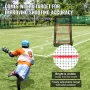 Lacrosse Rebounder for Backyard, 1219.2 x 2133.6 mm Volleyball Bounce Back Net, Pitchback Throwback Baseball Softball Return Tra