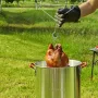 Turkey Deep Fryer, 30-qt Turkey & 10-qt Fish Steamer Cooker Set, Outdoor Aluminum Seafood Frying Pot, 54,000 BTU Burner Propane 