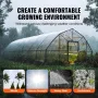 Greenhouse Plastic Sheeting 25 x 25 ft, 6 Mil Thickness Clear Greenhouse Film, Polyethylene Film 4 Year UV Resistant, for Garden
