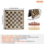 Magnetic Wooden Chess Set, 12 Inch Chess Game Set, 2 Extra Queens Beginner Chess Set, Folding Chess Board Games with Chess Piece