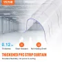 Strip Curtain, 100' Length x 12" Width x 0.12" Thickness, Clear Ribbed PVC Curtain Strip Door Bulk Roll, Plastic Door Strips