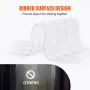 Strip Curtain, 100' Length x 12" Width x 0.12" Thickness, Clear Ribbed PVC Curtain Strip Door Bulk Roll, Plastic Door Strips