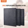 Aktive carbonfiltre, 3 pakke, 15,75 x 15,75 tommer