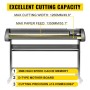 Heat Press 15"x15" Transfer Cap 53" Vinyl Cutter Plotter Cutting 3 Blades