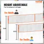 4-Way Volleyball Net, Adjustable Height Badminton Net Set for Backyard Beach Lawn, Outdoor Portable Volleyball Net with Carrying