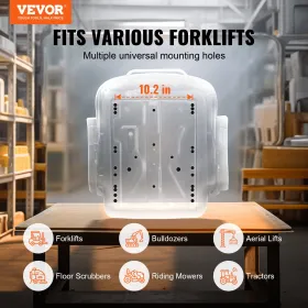 Universal Tractor Seat Suspension, fold ned gaffeltrucksædet med justerbar vinkel ryg, mikroafbryder, sikkerhedssele og armlæn,