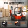 Universal Tractor seat Suspension, Fold Down Forklift Seat with Adjustable Angle Back, Micro Switch, Seatbelt and Armrests, 3-le