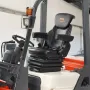 Universal Tractor seat Suspension, Fold Down Forklift Seat with Adjustable Angle Back, Micro Switch, Seatbelt and Armrests, 3-le