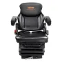 Universal Tractor seat Suspension, Fold Down Forklift Seat with Adjustable Angle Back, Micro Switch, Seatbelt and Armrests, 3-le