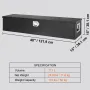121.9x38.1x38.1 cm Heavy Duty Aluminum Bar Tread Tool Box for Pick Up Truck Bed
