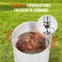 Turkey Deep Fryer, 30-qt Turkey Fryer Boiler Steamer Cooker Set, Outdoor Aluminum Seafood Frying Pot, 54,000 BTU Burner Propane 