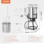 Turkey Deep Fryer, 30-qt Turkey Fryer Boiler Steamer Cooker Set, Outdoor Aluminum Seafood Frying Pot, 54,000 BTU Burner Propane 