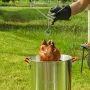 Turkey Deep Fryer, 30-qt Turkey Fryer Boiler Steamer Cooker Set, Outdoor Aluminum Seafood Frying Pot, 54,000 BTU Burner Propane 