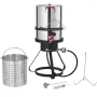 Turkey Deep Fryer, 30-qt Turkey Fryer Boiler Steamer Cooker Set, Outdoor Aluminum Seafood Frying Pot, 54,000 BTU Burner Propane 