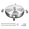 18 "Trykskive Surface Cleaner m/ hjul, Rustfrit stål betonrenser 4000 max psi, 1/4" Quick-Connect Connector W/