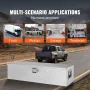 Heavy Duty Aluminum Truck Bed Tool Box, Diamond Plate Tool Box with Side Handle and Lock Keys, Storage Tool Box Chest Box Organi