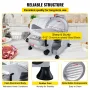 Commercial Meat Slicer, 320W Electric Deli Food Slicer, 12