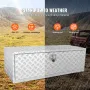 Underbody Truck Box, 48"×24"×24" Pickup Storage Box, Heavy Duty Aluminum Diamond Plate Tool Box with Lock and Keys, Waterproof T