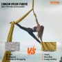 Aerial Yoga Hammock & Swing, 4.4 Yards, Aerial Yoga Starter Kit with 100gsm Nylon Fabric, Full Rigging Hardware & Easy Set-up Gu