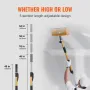 Gips fladbokshåndtag, 40 ''-64 '', anodiseret aluminium fladt