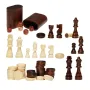3-i-1 skakbrikker backgammon bordsæt, 18 tommer premium